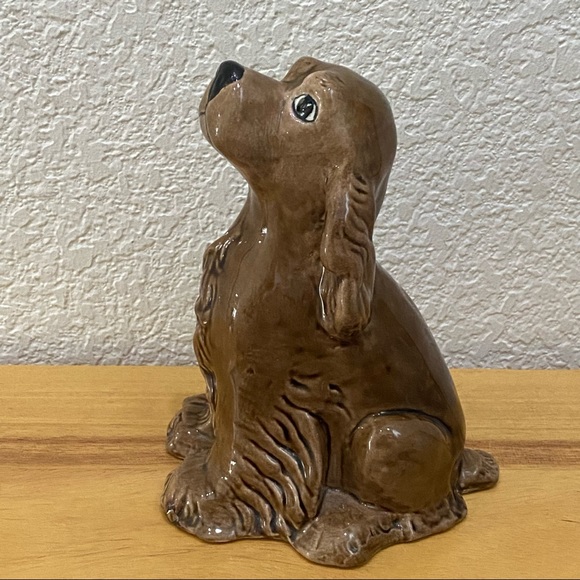 Vintage Signed P. Paolucci Ceramic Brown Cocker Spaniel Dog 6” Figurine - Picture 4 of 15